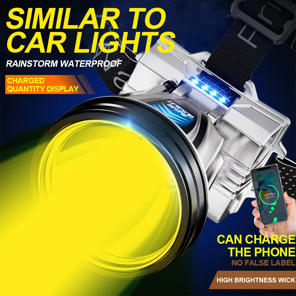 PowerBeam Pro – Linterna LED recargable para emergencias y acampadas