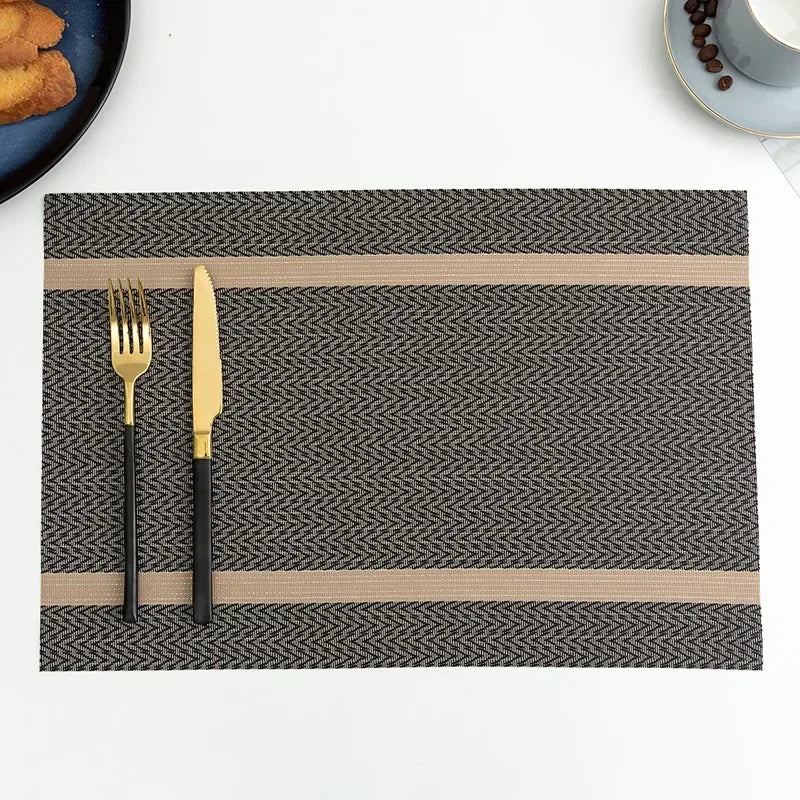 DineStyle™ PVC Placemats Set – Durable, Washable & Elegant Dining