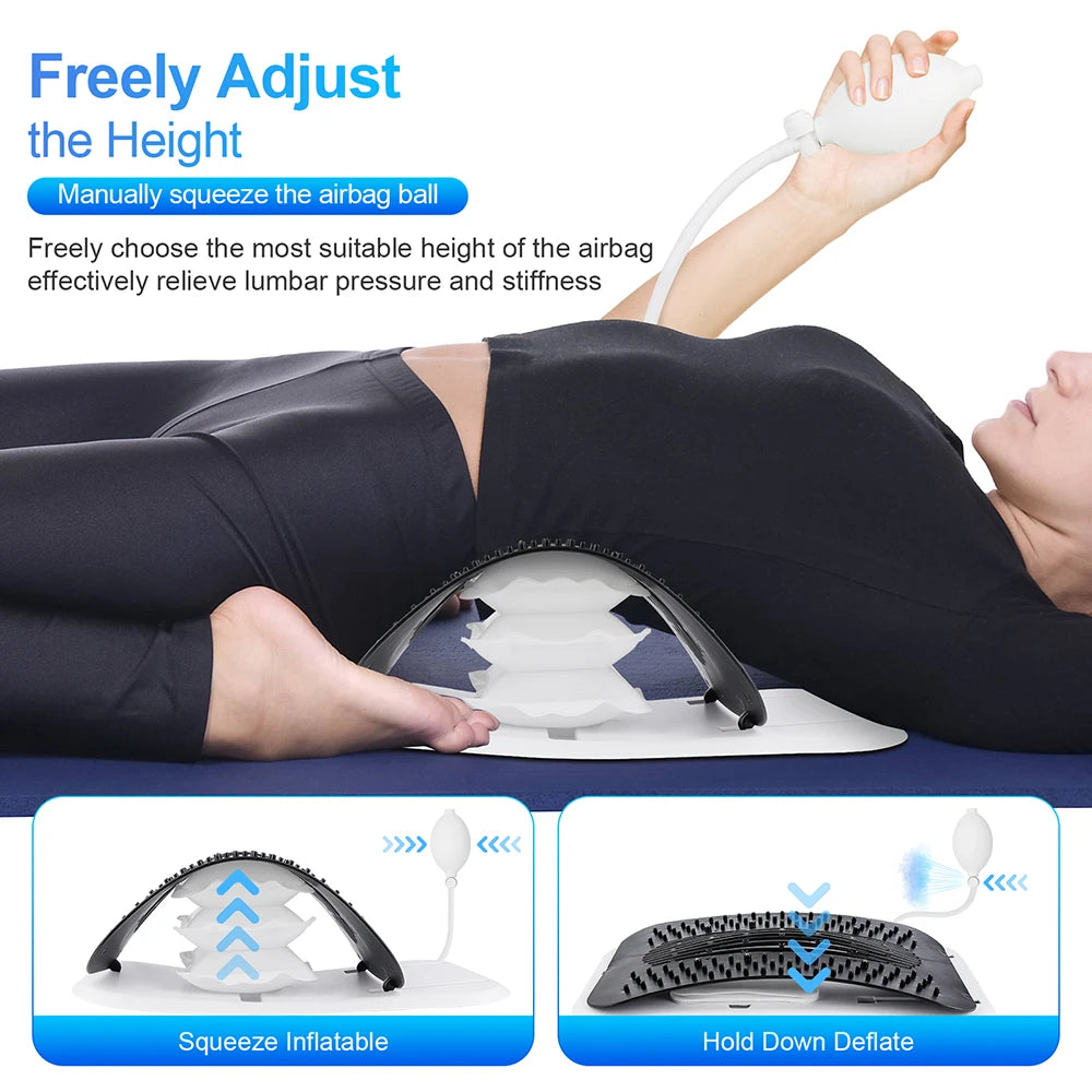 FlexiRelief™ Adjustable Back & Neck Massager – Airbag Support & Posture Aid