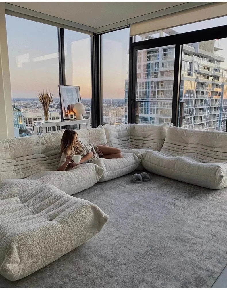 LoungeNest Caterpillar – Soft Rocking & Leisure Chair for Home & Balcony