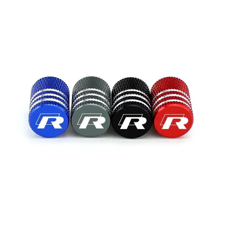 R-Line ValveGuard – 4PCS Wheel Tire Stem Caps for Volkswagen Models