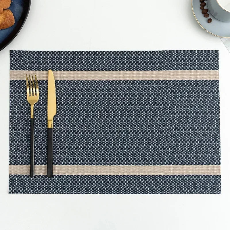 DineStyle™ PVC Placemats Set – Durable, Washable & Elegant Dining