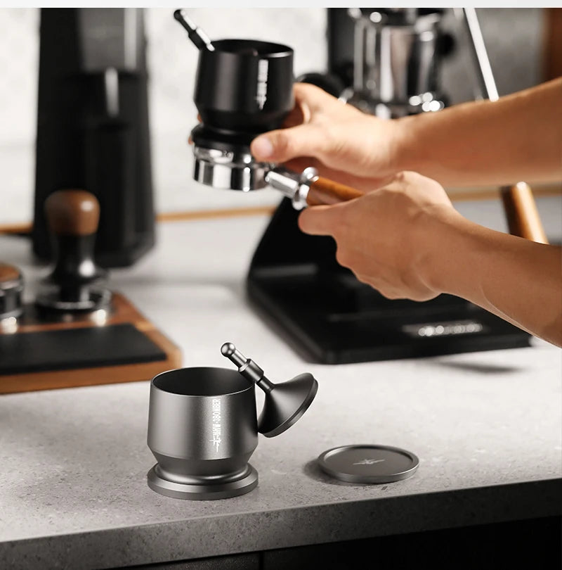 MHW-3BOMBER PrecisionDose Pro: Embudo y mezclador de dosificación de espresso para baristas caseros