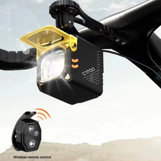 NightRider™ C1700 Bike Light – 1700 Lumens with Wireless Remote & Power Bank