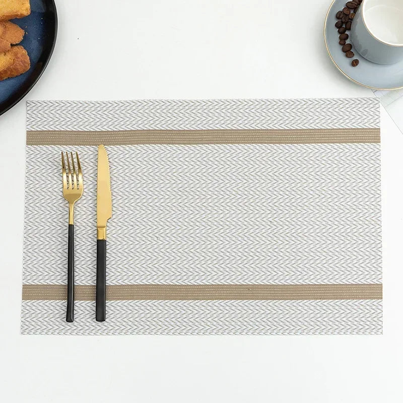 DineStyle™ PVC Placemats Set – Durable, Washable & Elegant Dining