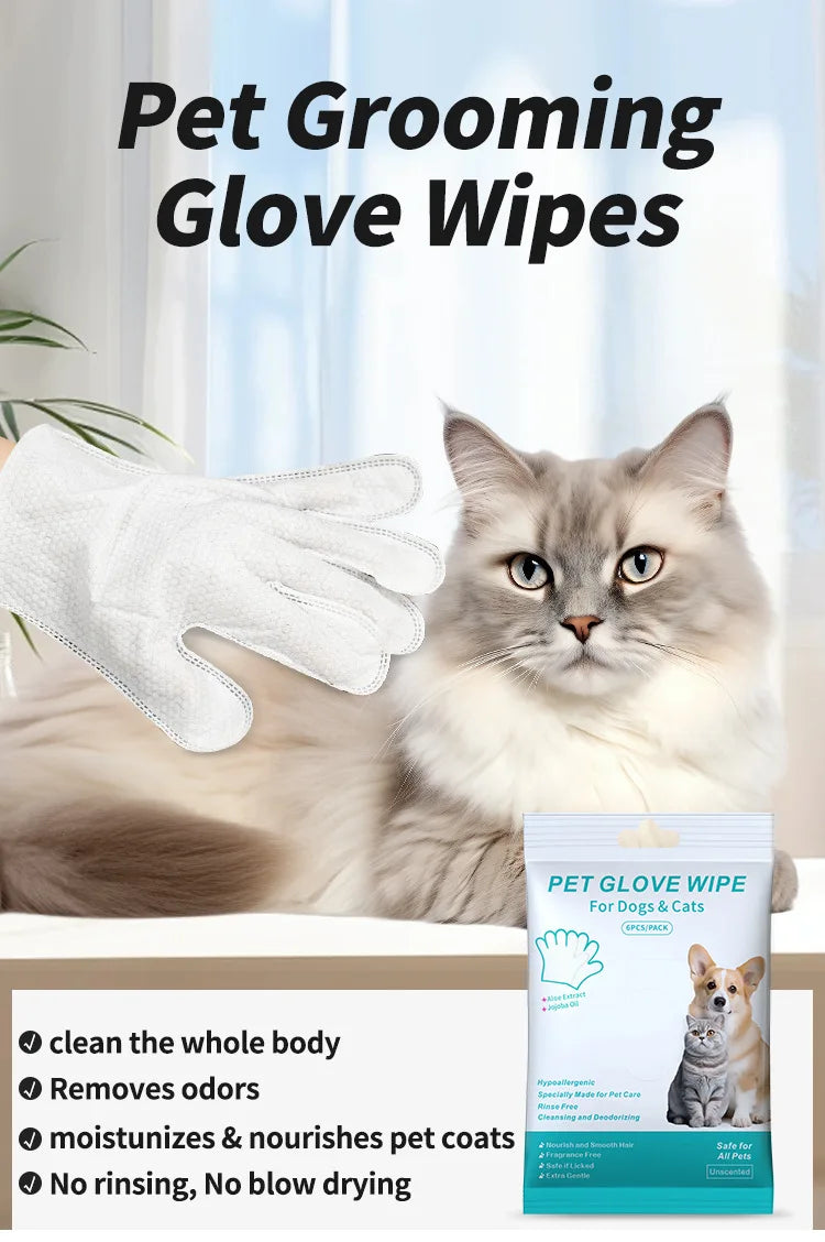 PawCare Wipe Gloves – Disposable Pet Bath & Grooming Mitts