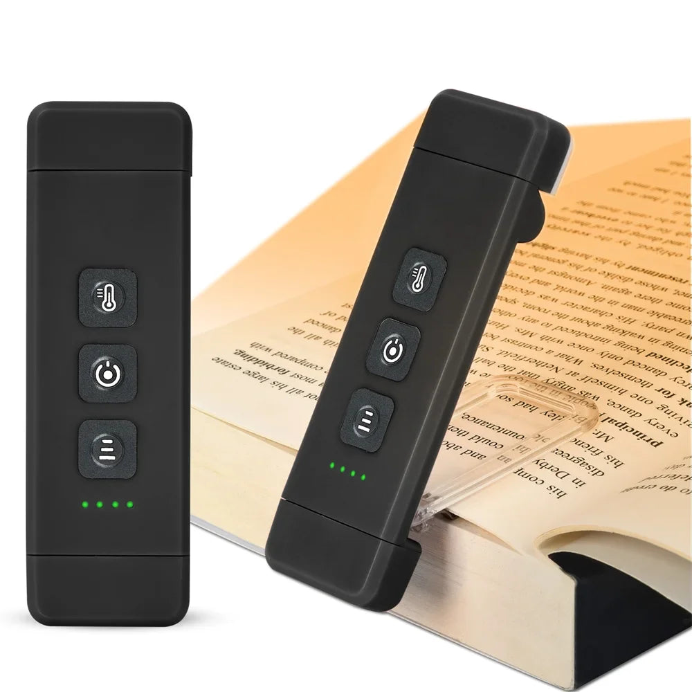 PageGlow Pro – USB Rechargeable Clip-on Reading Light with Timer
