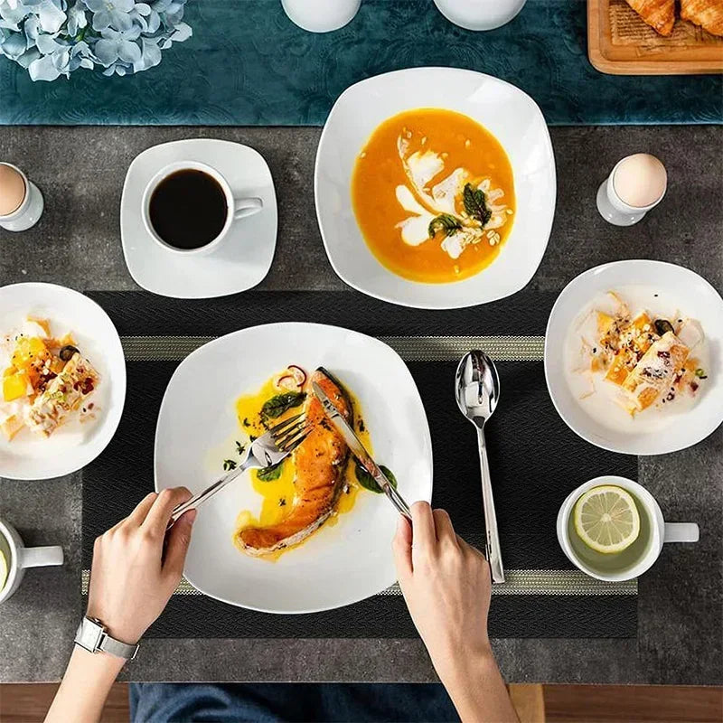 DineStyle™ PVC Placemats Set – Durable, Washable & Elegant Dining