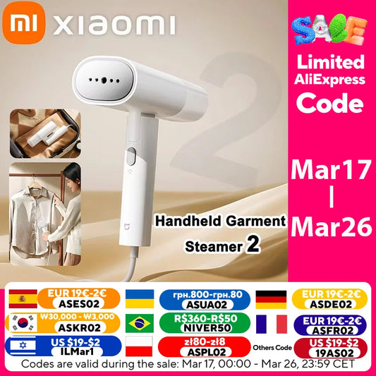 SteamEase Pro – Xiaomi Mijia Handheld Hanging Clothes Steamer
