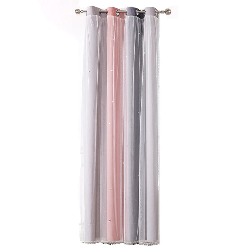 Sueños de arcoíris estrellado: cortinas coloridas para dormitorio de niña