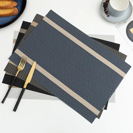 DineStyle™ PVC Placemats Set – Durable, Washable & Elegant Dining