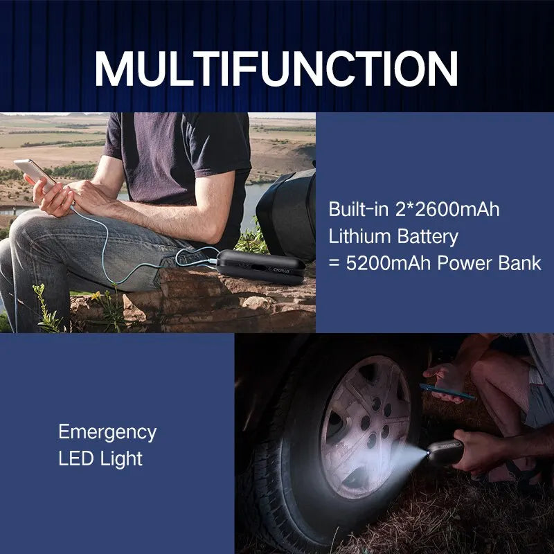 CYCPLUS PowerInflate A2 – Portable High-Pressure Air Compressor for Every Ride