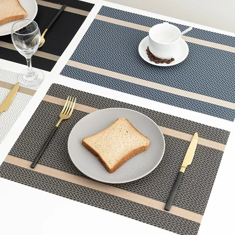 DineStyle™ PVC Placemats Set – Durable, Washable & Elegant Dining