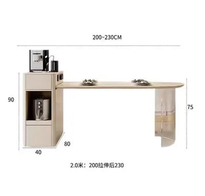 CozyGather™ Extendable Kitchen Island with Dining Table