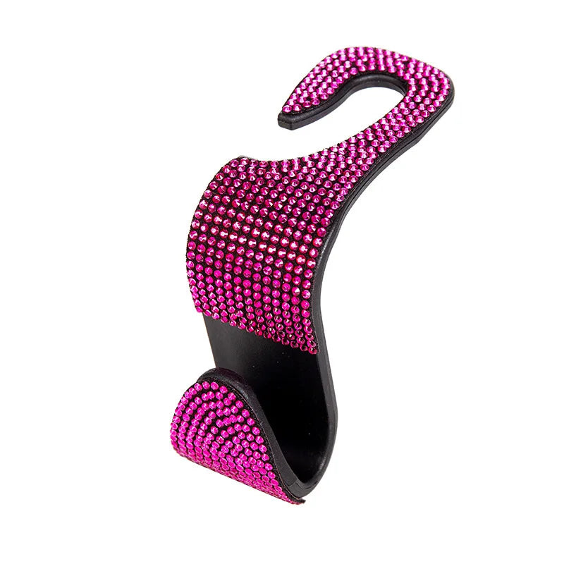 BlingRide Seat Hooks – Diamond Headrest Hangers for Bags & Accessories