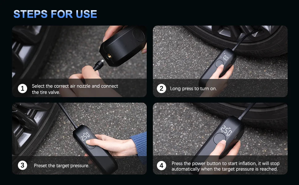 CYCPLUS PowerInflate A2 – Portable High-Pressure Air Compressor for Every Ride