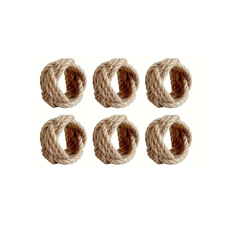 CelebrationSet™ Woven Napkin Buckles – Rustic Wedding & Dinner Decor