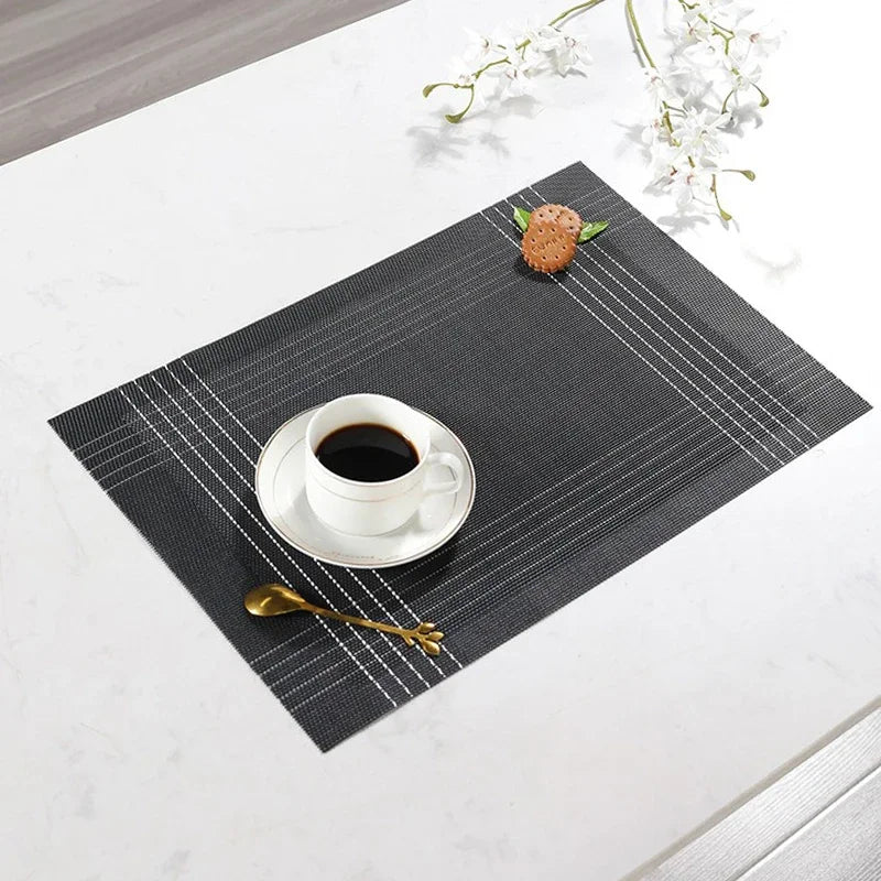 DineStyle™ PVC Placemats Set – Durable, Washable & Elegant Dining