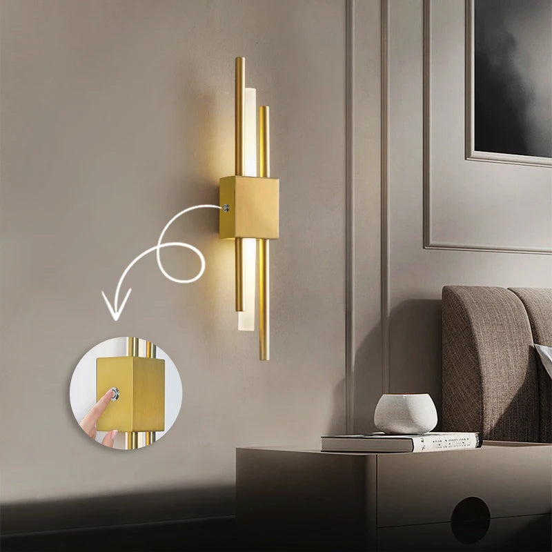 Nordic LED Wall Sconce – USB Plug-In Modern Wall Lamp for Home or Hotel