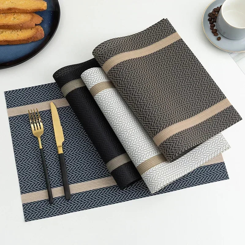 DineStyle™ PVC Placemats Set – Durable, Washable & Elegant Dining