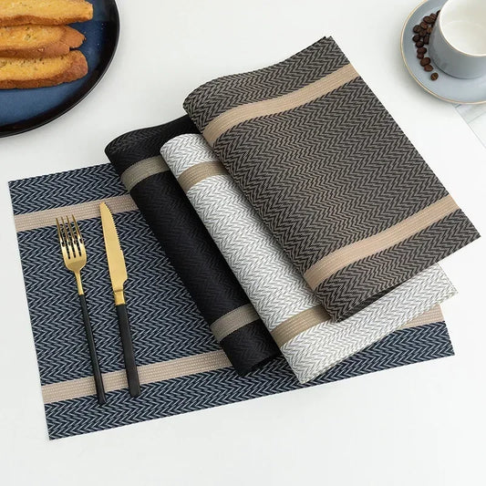DineStyle™ PVC Placemats Set – Durable, Washable & Elegant Dining