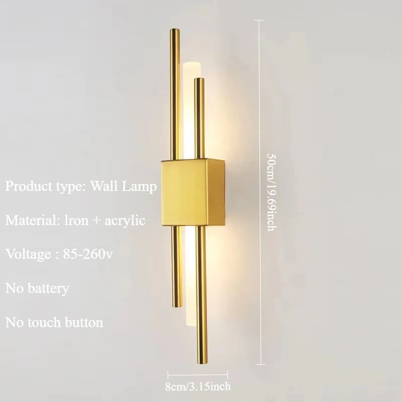 Nordic LED Wall Sconce – USB Plug-In Modern Wall Lamp for Home or Hotel