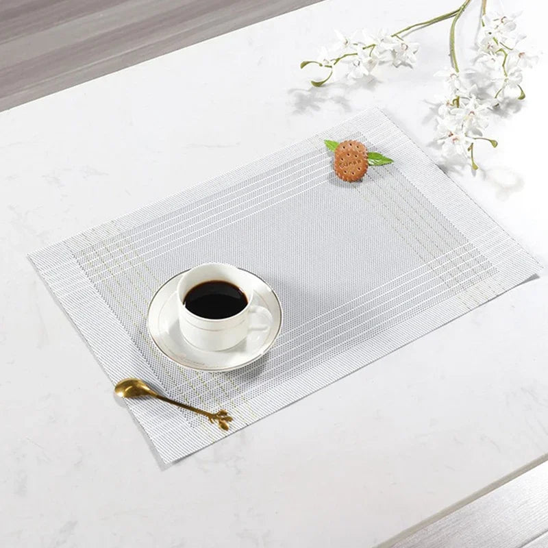 DineStyle™ PVC Placemats Set – Durable, Washable & Elegant Dining