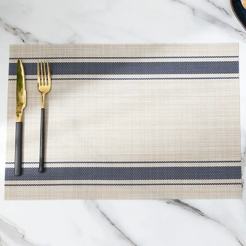 DineStyle™ PVC Placemats Set – Durable, Washable & Elegant Dining
