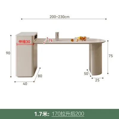 CozyGather™ Extendable Kitchen Island with Dining Table