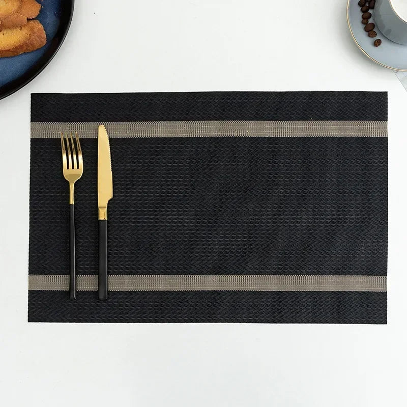 DineStyle™ PVC Placemats Set – Durable, Washable & Elegant Dining