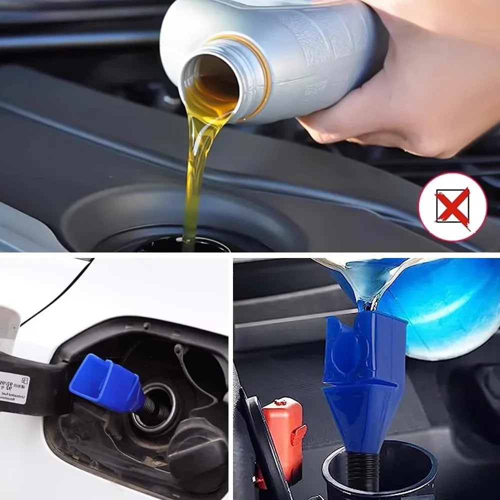 FlexiFlow Pro – Foldable Oil & Fuel Funnel with Filter