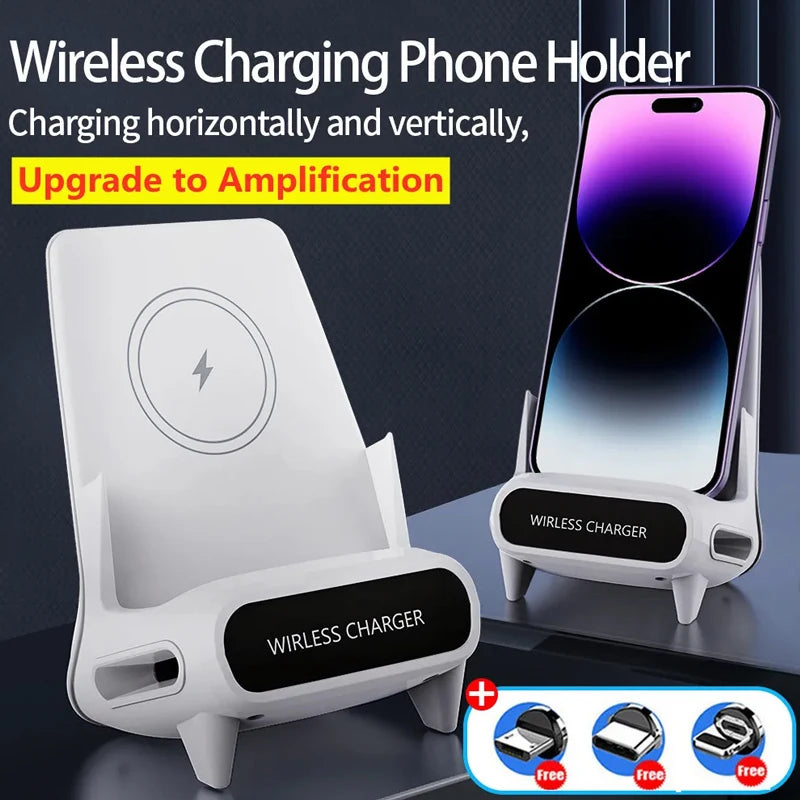 SwiftCharge Station – Universal 15W Wireless Charging Dock for iPhone & Android