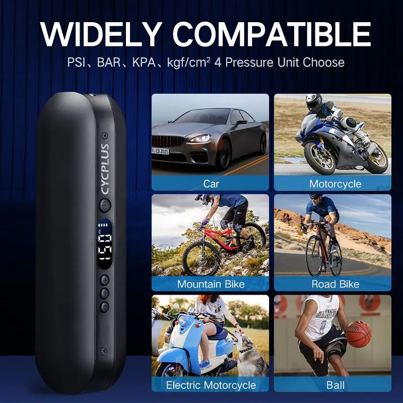 CYCPLUS PowerInflate A2 – Portable High-Pressure Air Compressor for Every Ride