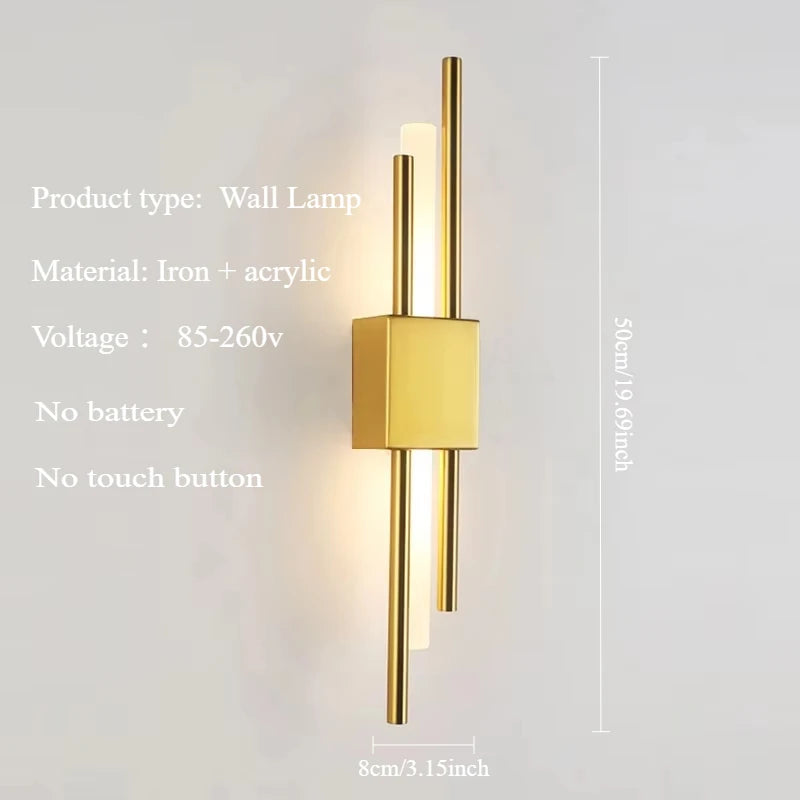 Nordic LED Wall Sconce – USB Plug-In Modern Wall Lamp for Home or Hotel