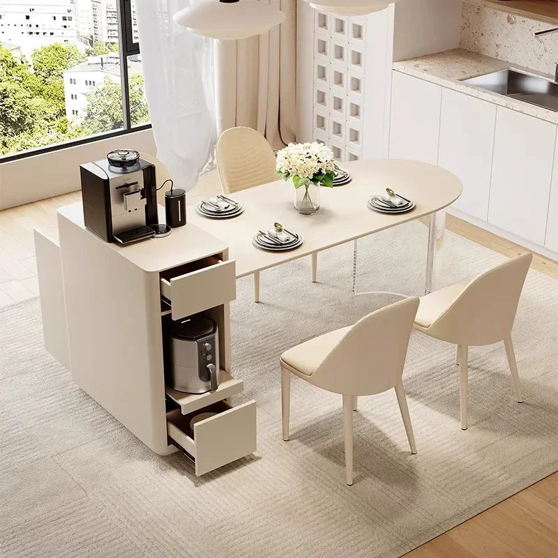 CozyGather™ Extendable Kitchen Island with Dining Table