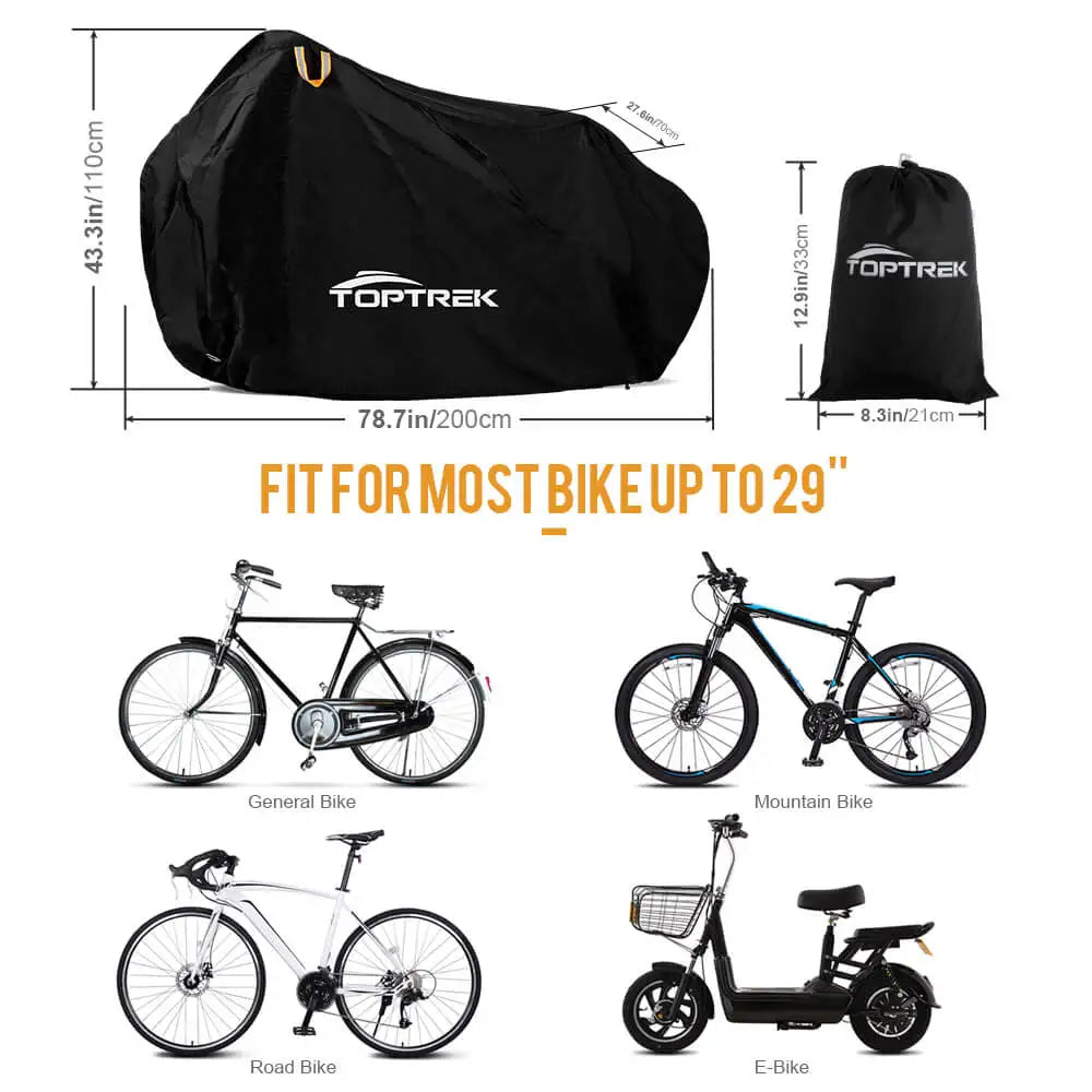 Toptrek CycleShield – All-Weather Waterproof Bike Cover for Ultimate Protection
