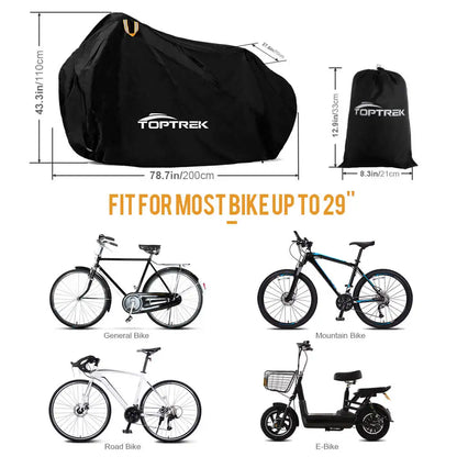 Toptrek CycleShield – All-Weather Waterproof Bike Cover for Ultimate Protection