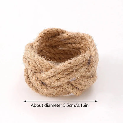 CelebrationSet™ Woven Napkin Buckles – Rustic Wedding & Dinner Decor