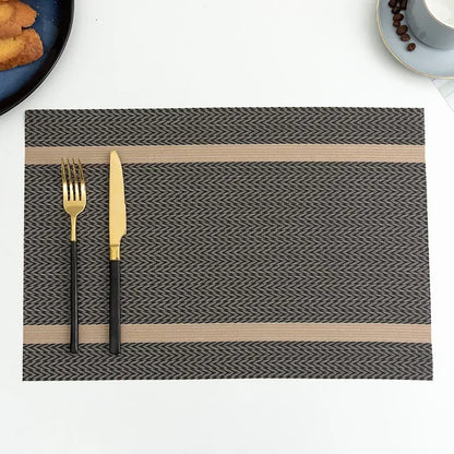 DineStyle™ PVC Placemats Set – Durable, Washable & Elegant Dining