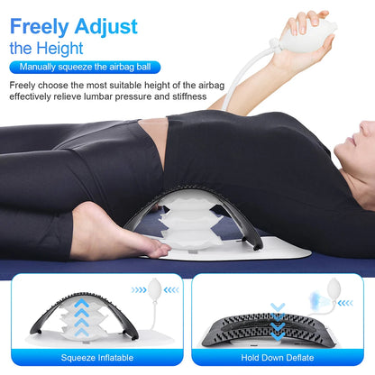 FlexiRelief™ Adjustable Back & Neck Massager – Airbag Support & Posture Aid