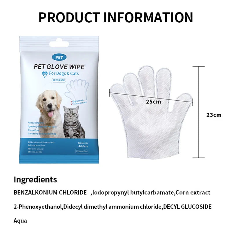 PawCare Wipe Gloves – Disposable Pet Bath & Grooming Mitts