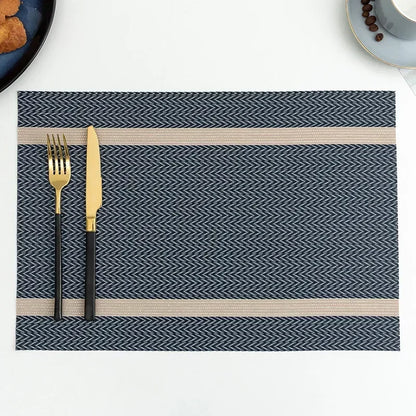DineStyle™ PVC Placemats Set – Durable, Washable & Elegant Dining