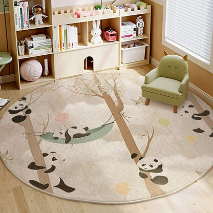 RoarSoft Cozy Carpet – Thick Fluffy Round Floor Mat for Kids & Home Decor