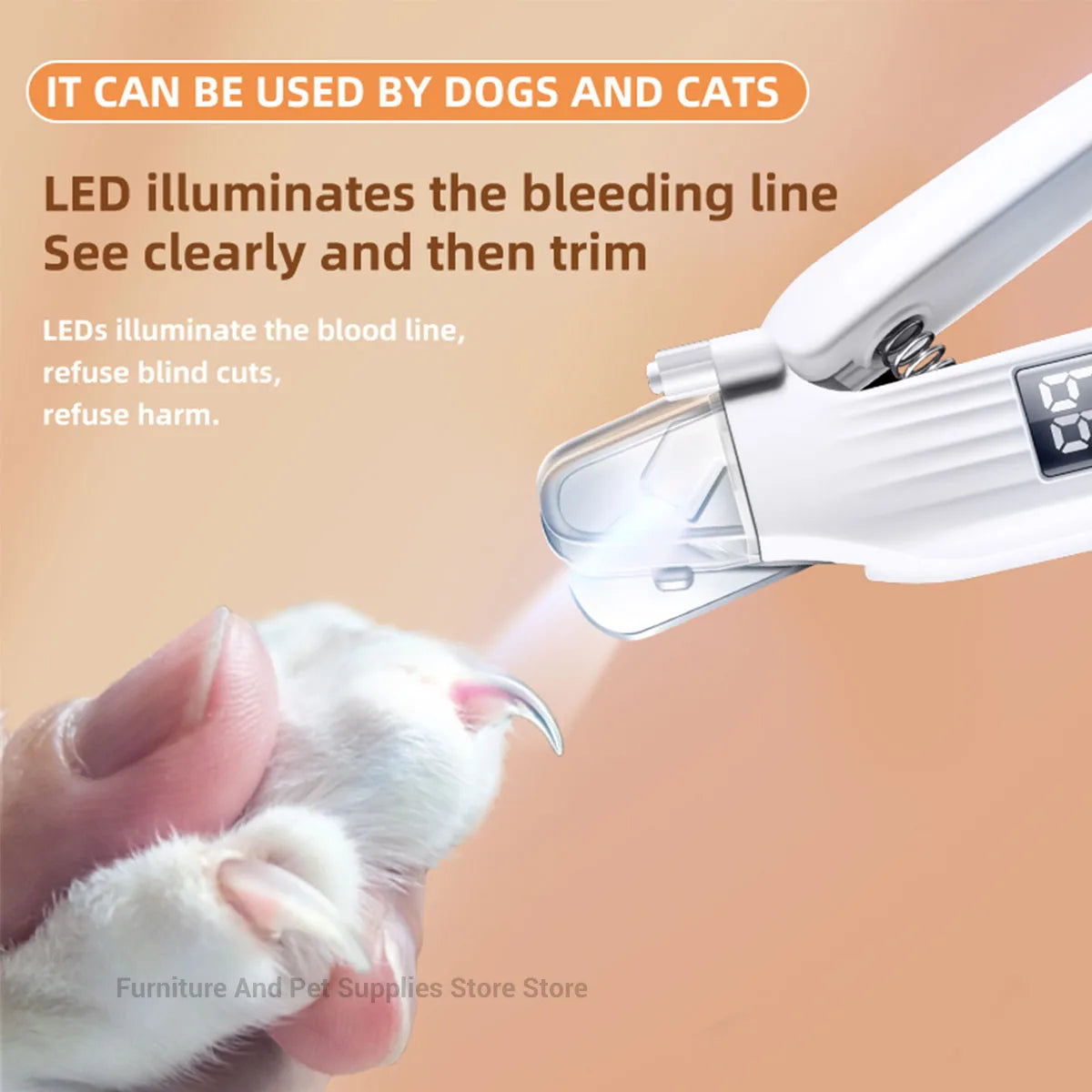 PawPerfect™ LED Nail Trimmer – Smooth, Stress-Free Grooming for Cats & Dogs