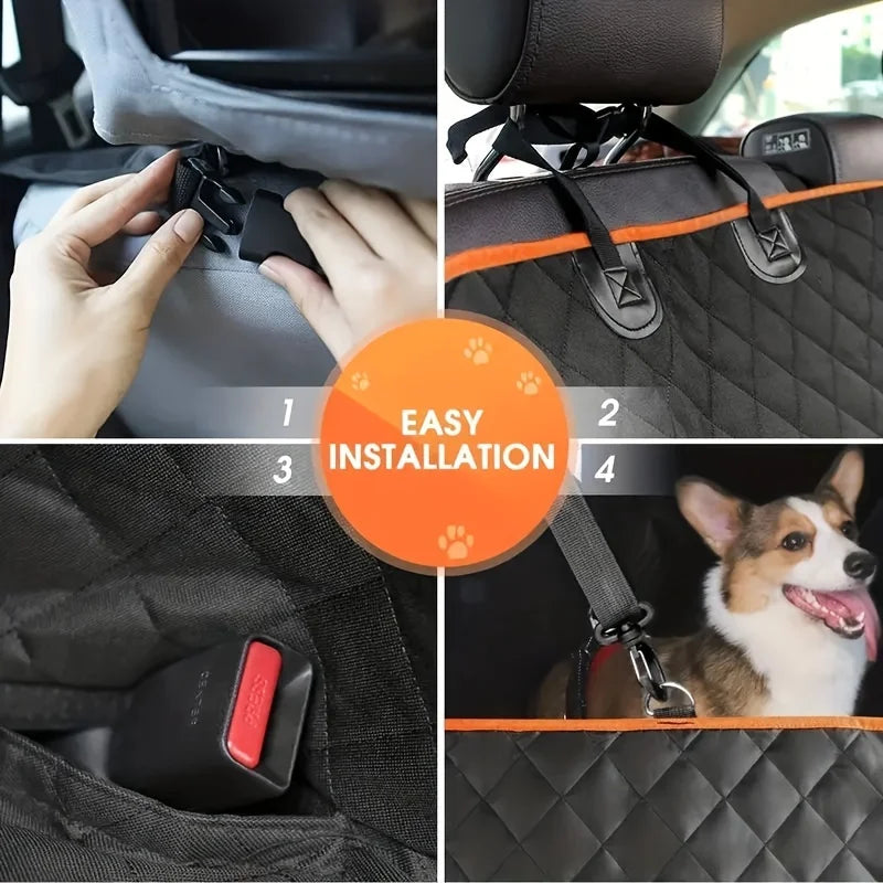 TravelPaws Guard – Durable Pet Car Seat Protector with Hammock Design