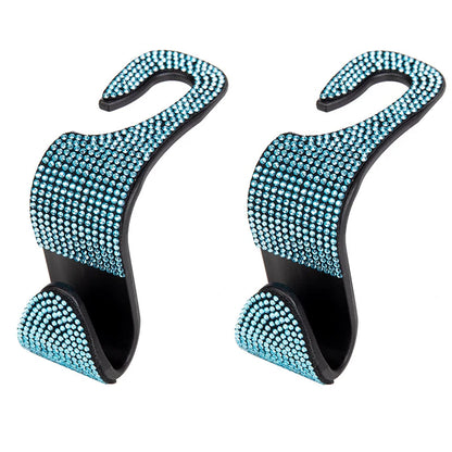 BlingRide Seat Hooks – Diamond Headrest Hangers for Bags & Accessories