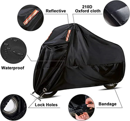 StormSafe MotoCover – Universal Outdoor Sun & Rain Protection for Motorcycles