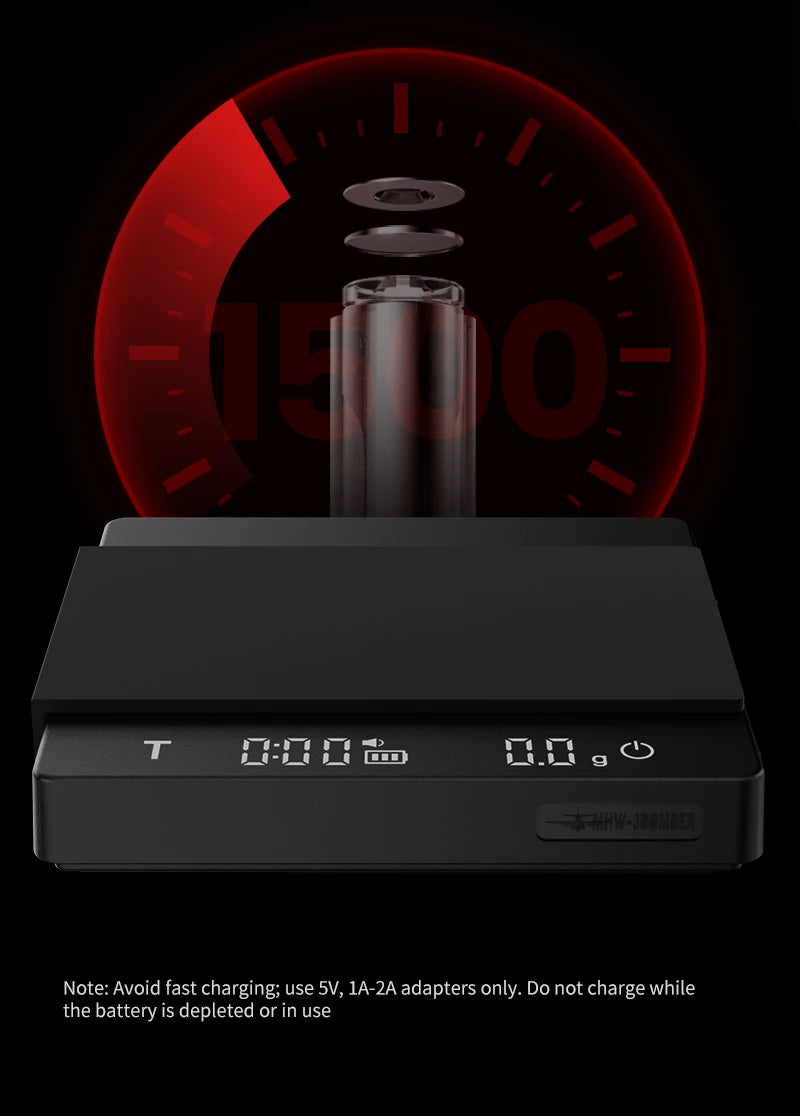 BaristaPro Digital Coffee Scale – High Precision & Rechargeable