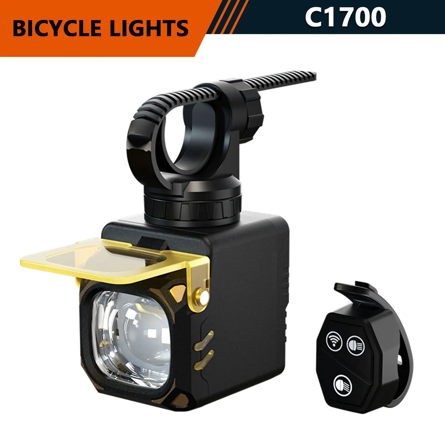 NightRider™ C1700 Bike Light – 1700 Lumens with Wireless Remote & Power Bank