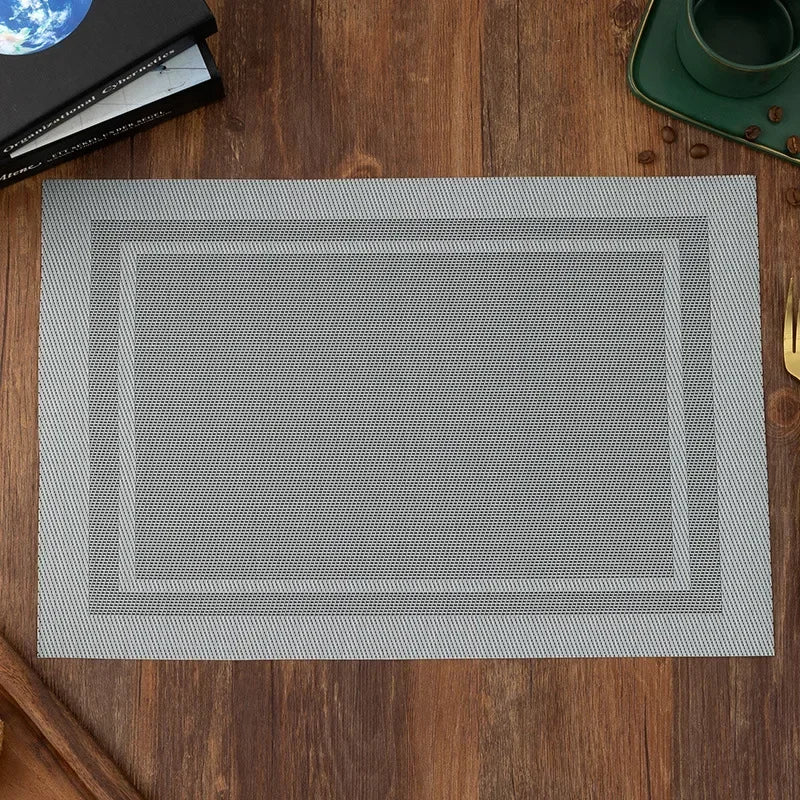 LuxeShield™ PVC Dining Mats – Waterproof & Heat Insulation Table Pads